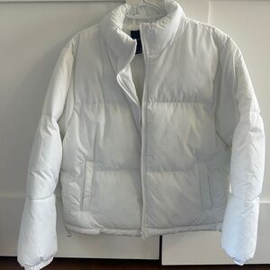 Forever 21 Classic White Puffer Jacket